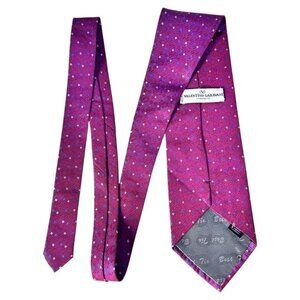 VTG Valentino Cravatte‎ Men purple/pink Geo Print Silk Necktie